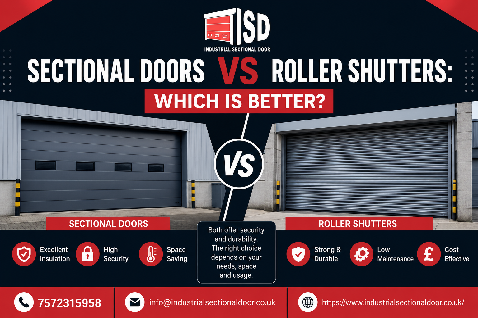 Sectional Doors vs Roller Shutters